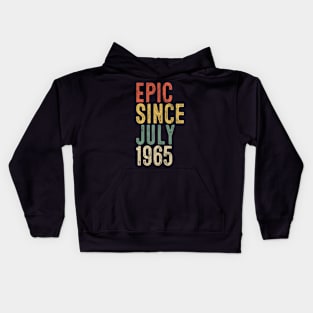 Fun Epic Since July 1965 55th Birthday Gift 55 Year Old Kids Hoodie